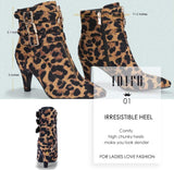 Women'S Pointed Toe Metal Buckle Two Strap Ankle Booties Side Zipper Kitten Heel Dress Classic Short Boots