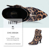 Women'S Pointed Toe Metal Buckle Two Strap Ankle Booties Side Zipper Kitten Heel Dress Classic Short Boots