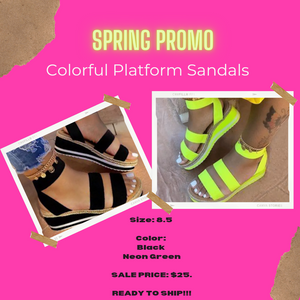 Colorful Platform Sandals