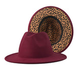 Leopard Bottom Fedora Hats